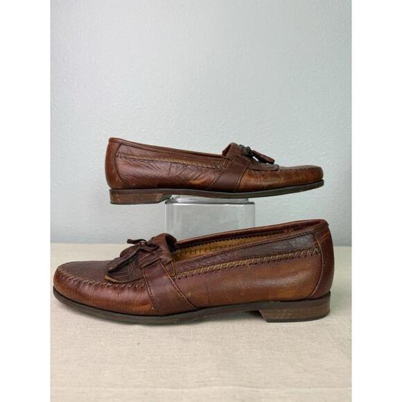 Vito Rufalo Mens Loafers Kiltie Tassels All Leather US 10 Made in Italy - Picture 1 of 9